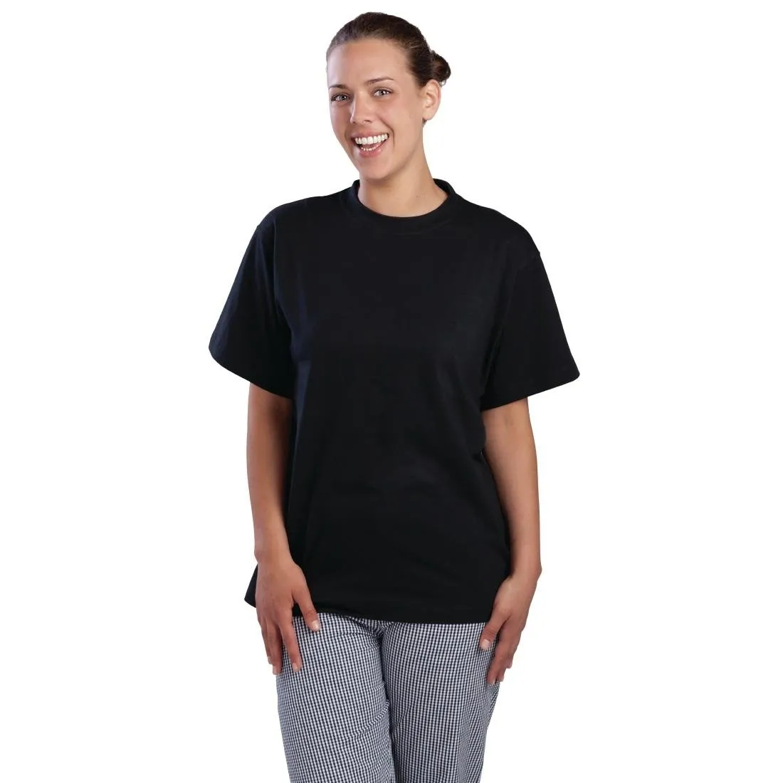 Nisbets Essentials T-Shirts Black Small (2 Pack)