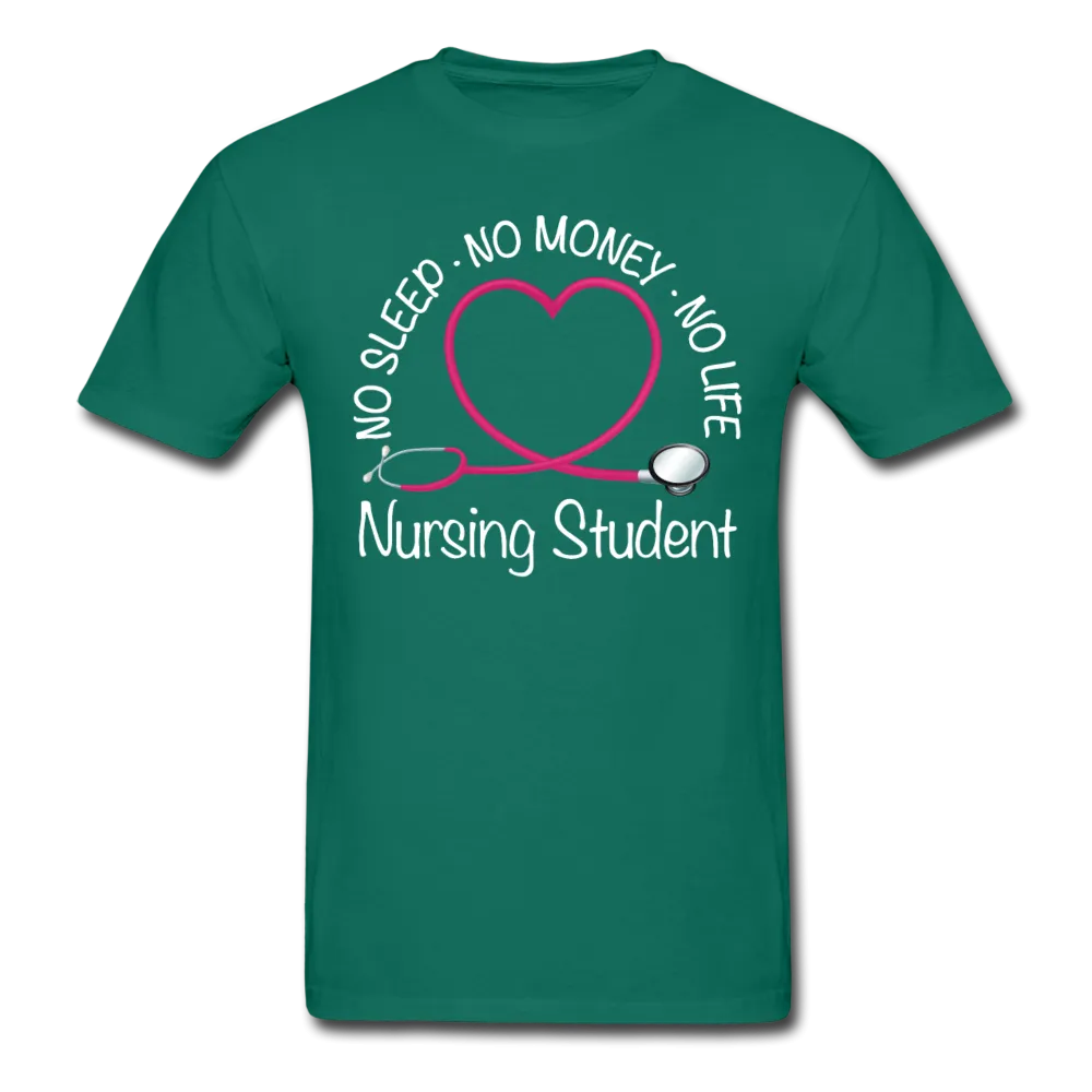 No Sleep No Money No Life Nursing Student Gildan Ultra Cotton Adult T-Shirt