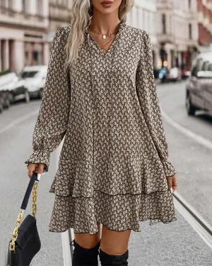 Noinín I Printed Long-Sleeve Dress