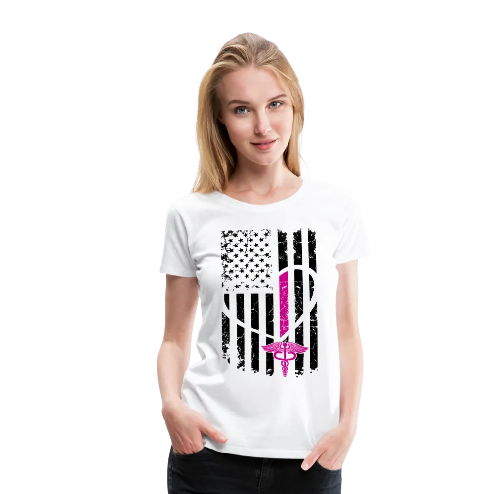 Nurse Flag Women’s Premium T-Shirt (CK1393)