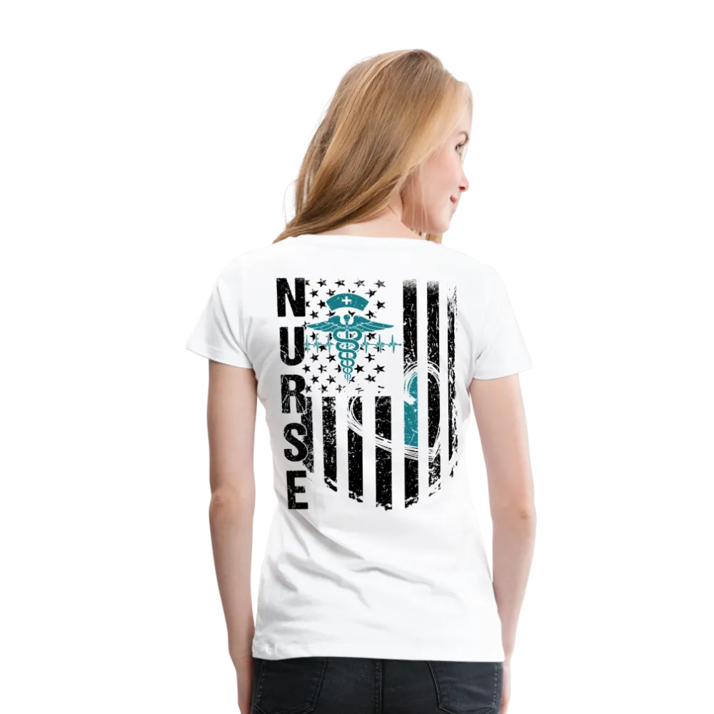 Nurse Flag Women’s Premium T-Shirt (CK4119)