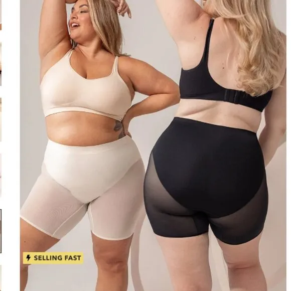 NWT Plus Size Shapermint Essentials Everyday Empower Mesh Shaper Shorts - 2XL​​​