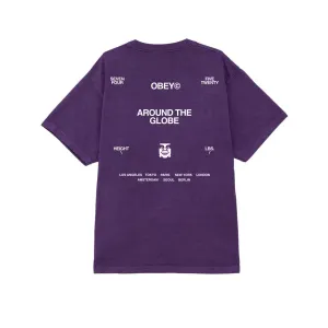 Obey around the globe heavyweight classic tee