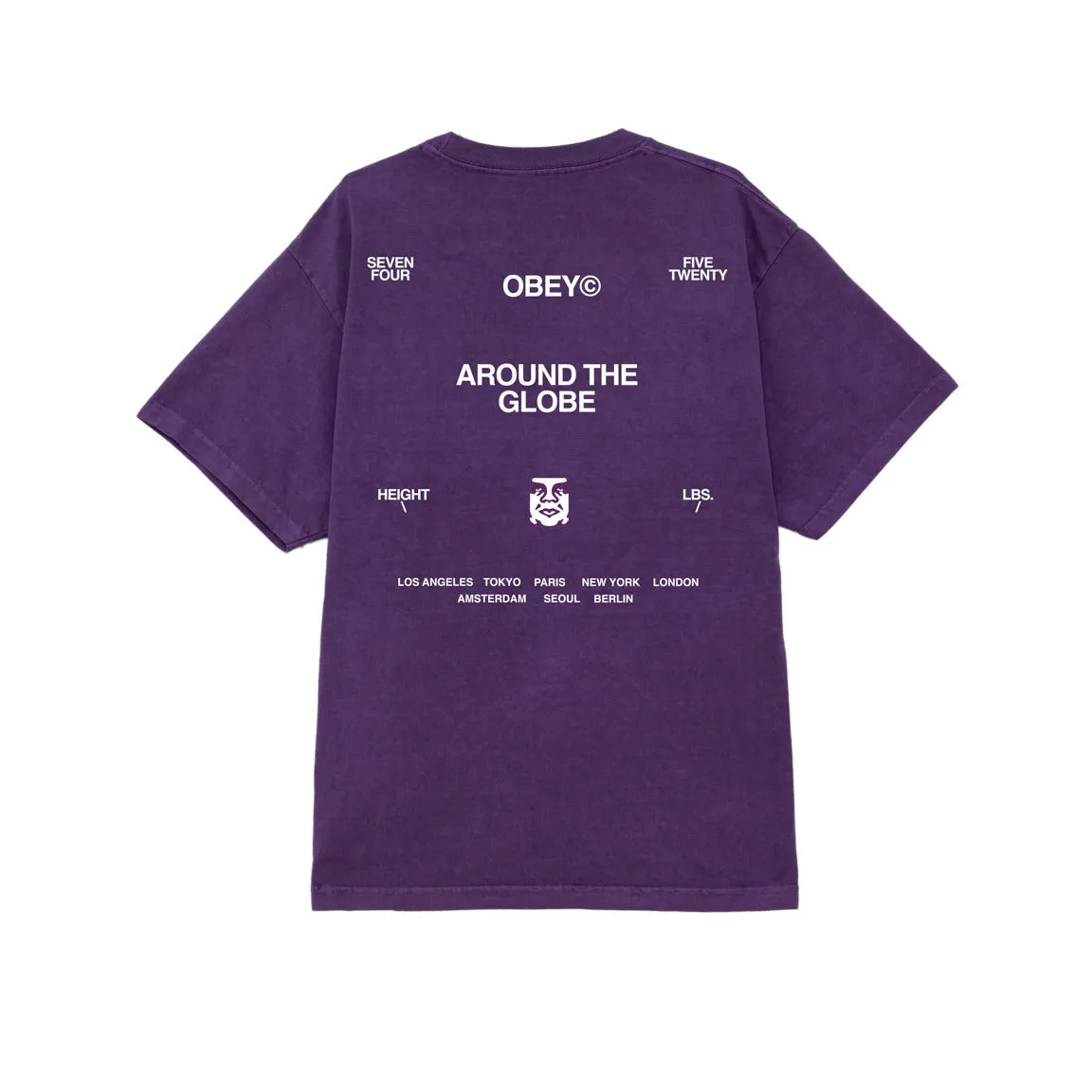 Obey around the globe heavyweight classic tee