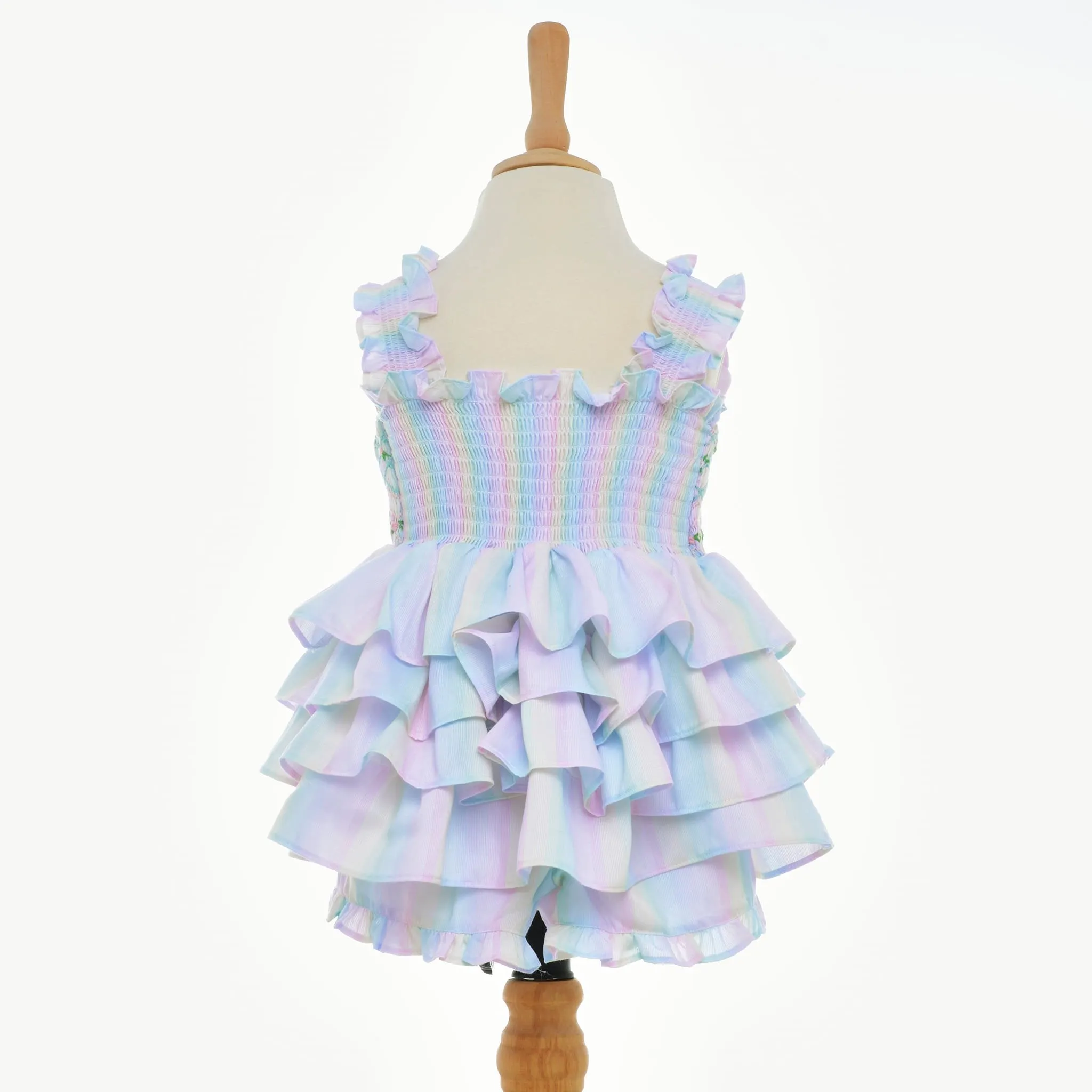 Ocean Baby Girls Multicoloured Ruffle Smocked Shorts Set (12M-10Y)