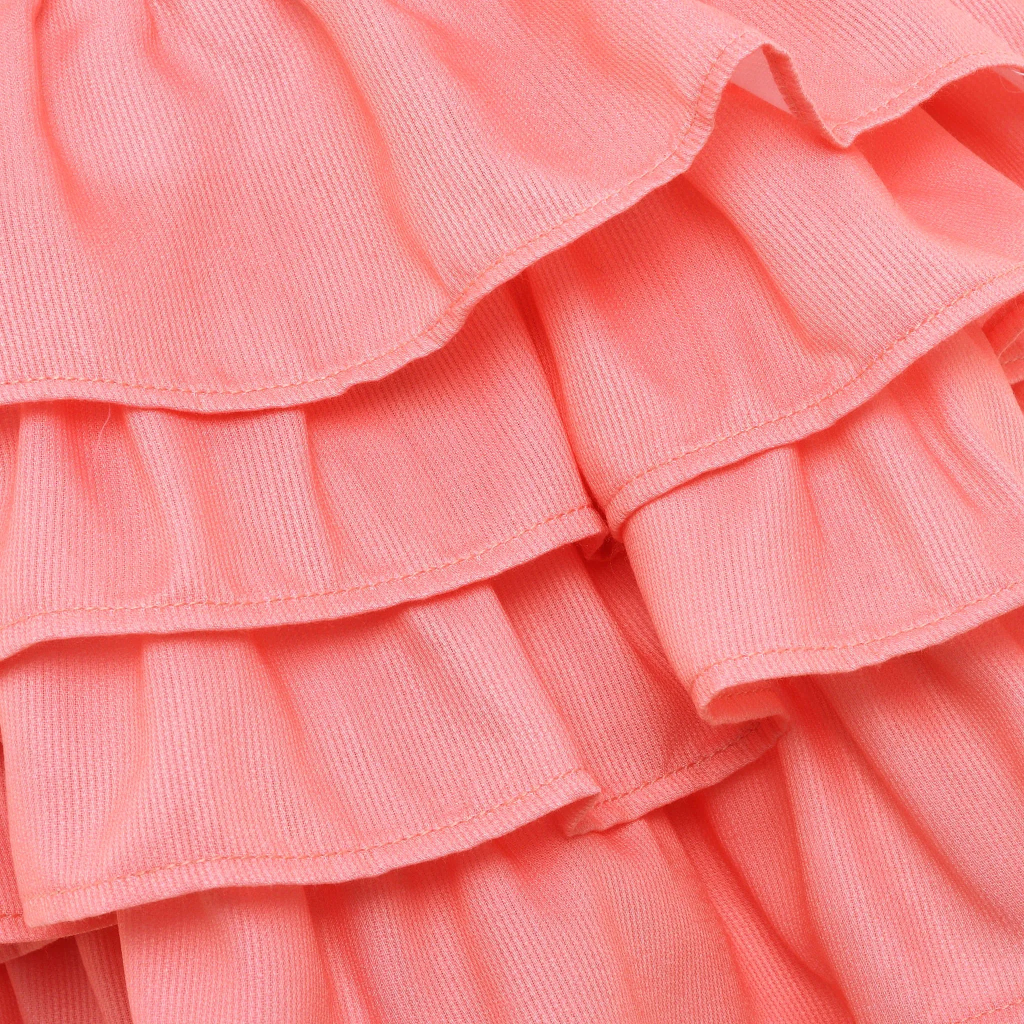 Ocean Baby Girls Peach Ruffle Smocked Shorts Set (12M-10Y)