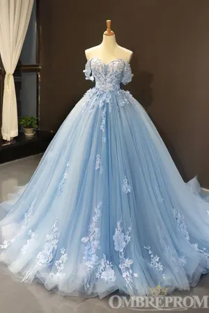 Off Shoulder Sweetheart Floor Length Quinceanera Dresses