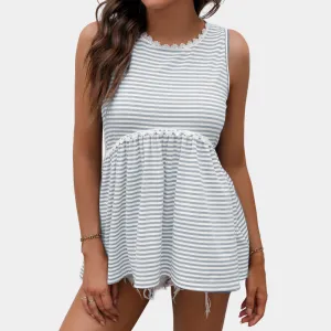 Olivia - Striped Sleeveless Top For Women - Airy & Comfortable