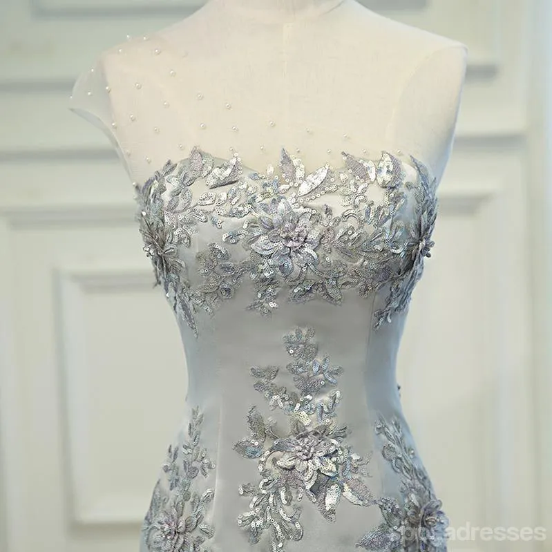 One Shoulder Grey Mermaid Tight Short Homecoming Dresses Online, CM691