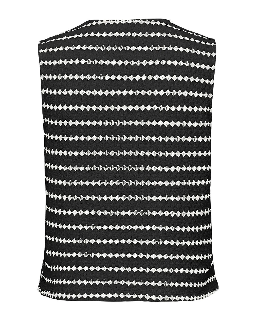 Only Black Striped Tie-front Knit Vest