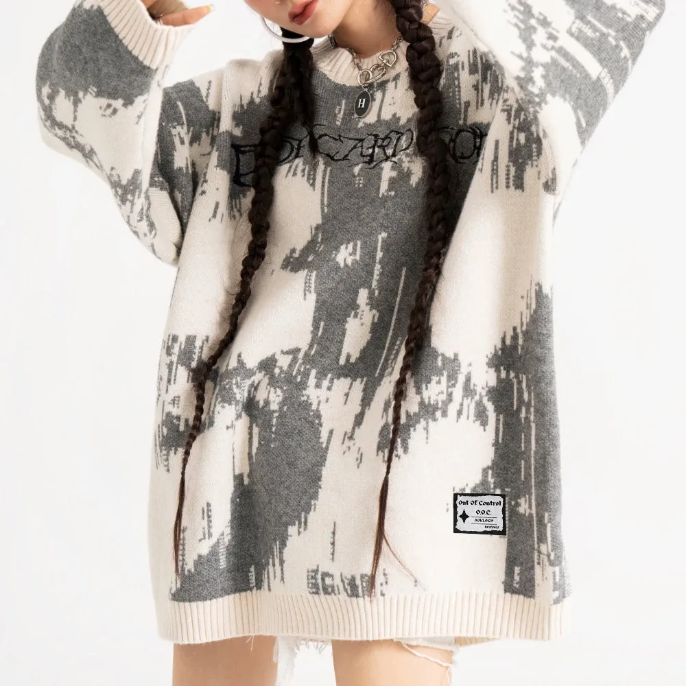 OOC' American Retro Lazy Style Sweater
