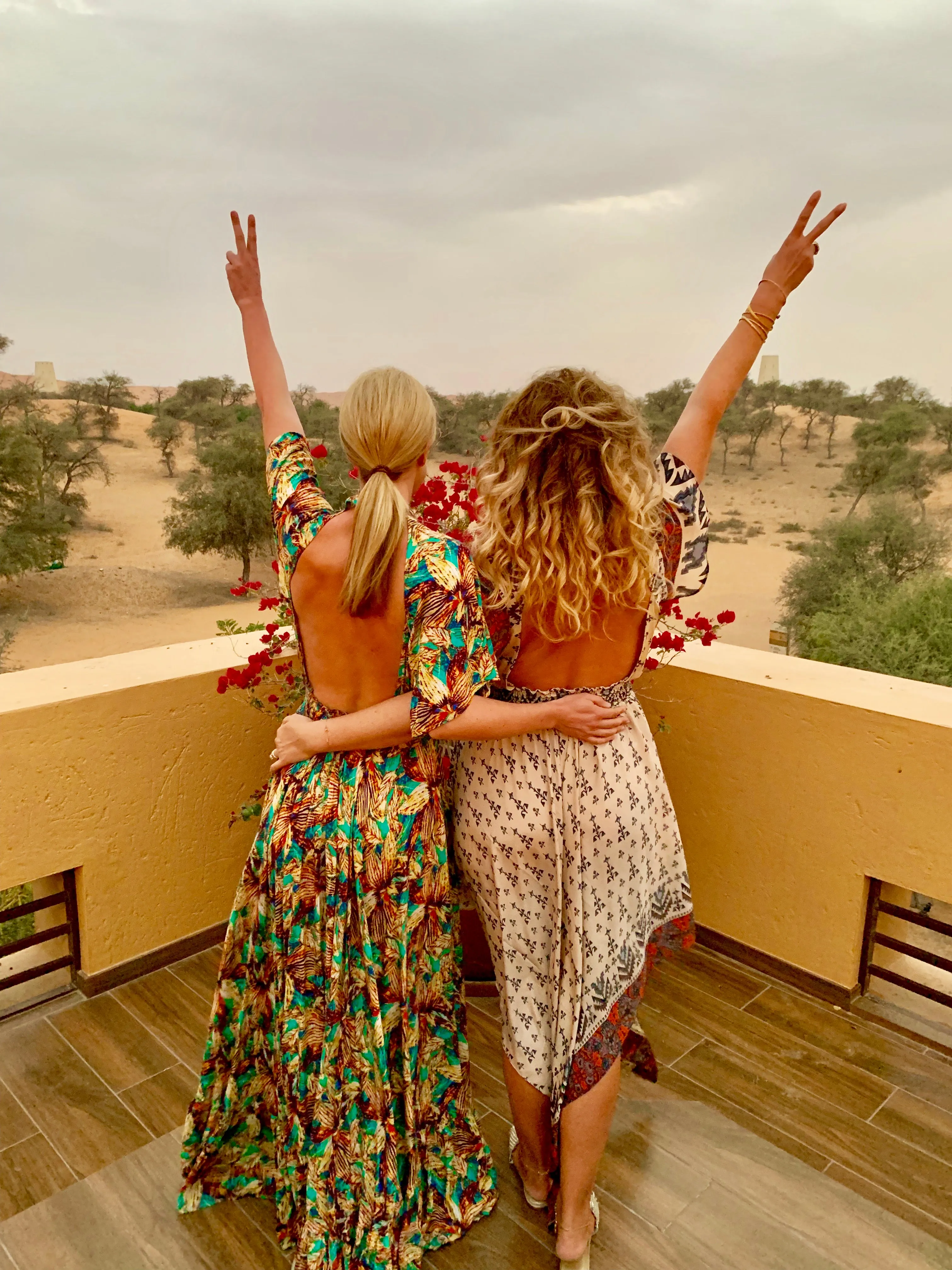Open back maxi dress with sleeves