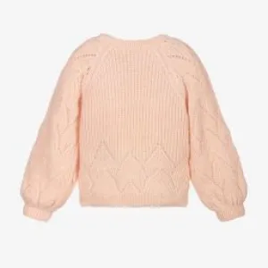 Openwork Sweater in Soft Pink