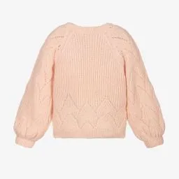 Openwork Sweater in Soft Pink