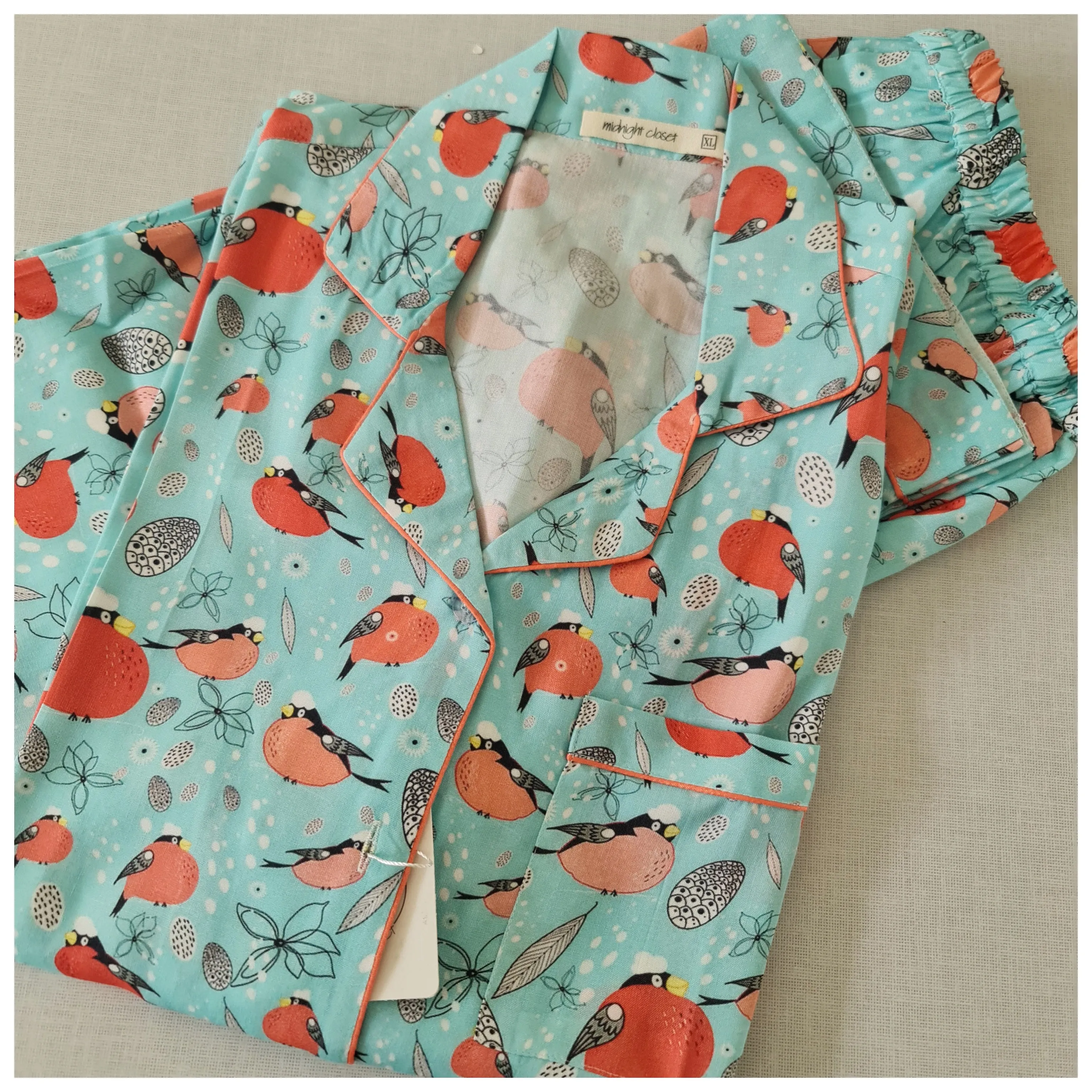 Orange bird pj set