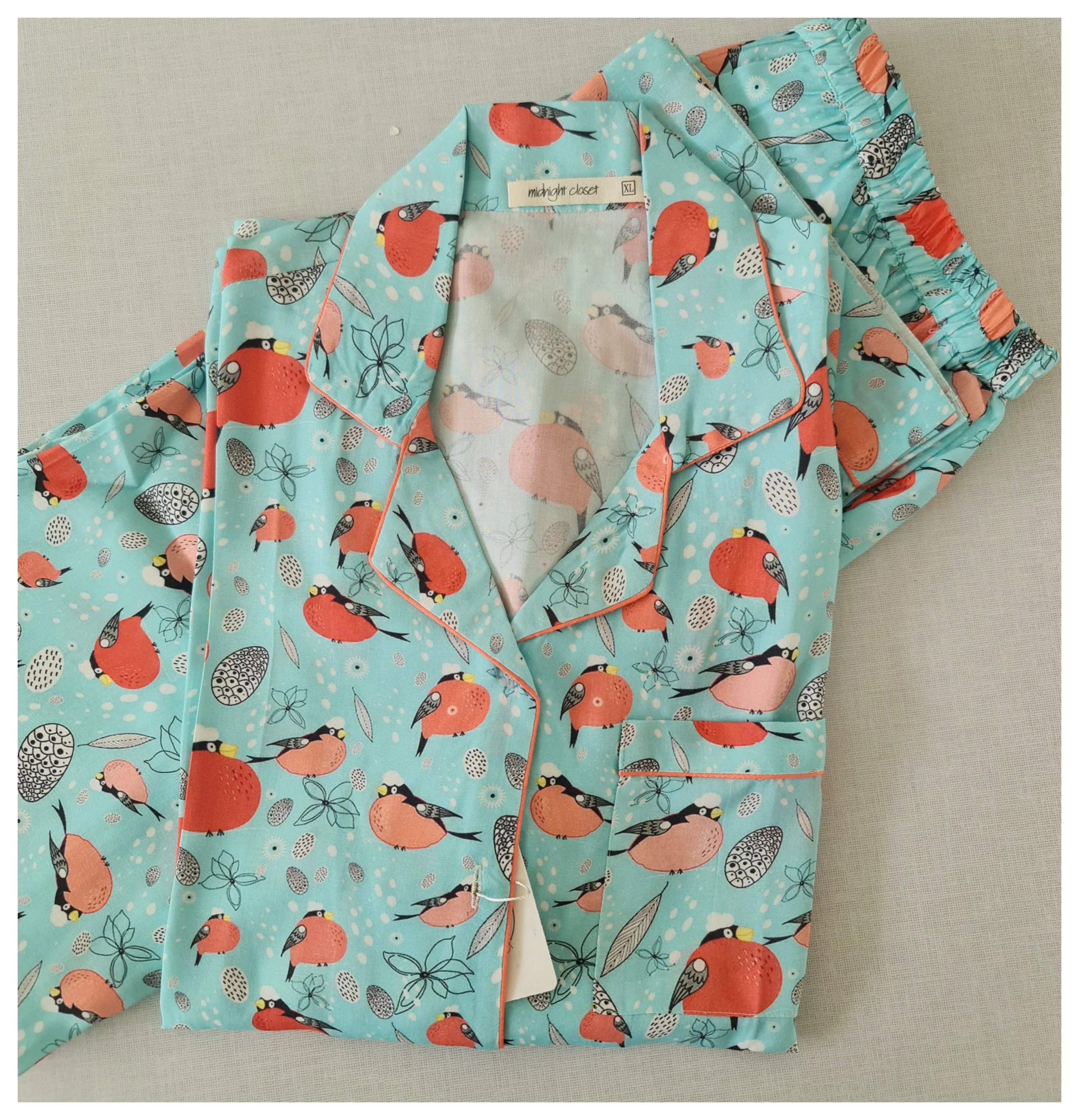 Orange bird pj set