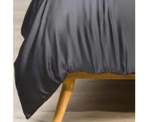 Organic Bamboo Duvet Cover Set A - Charcoal