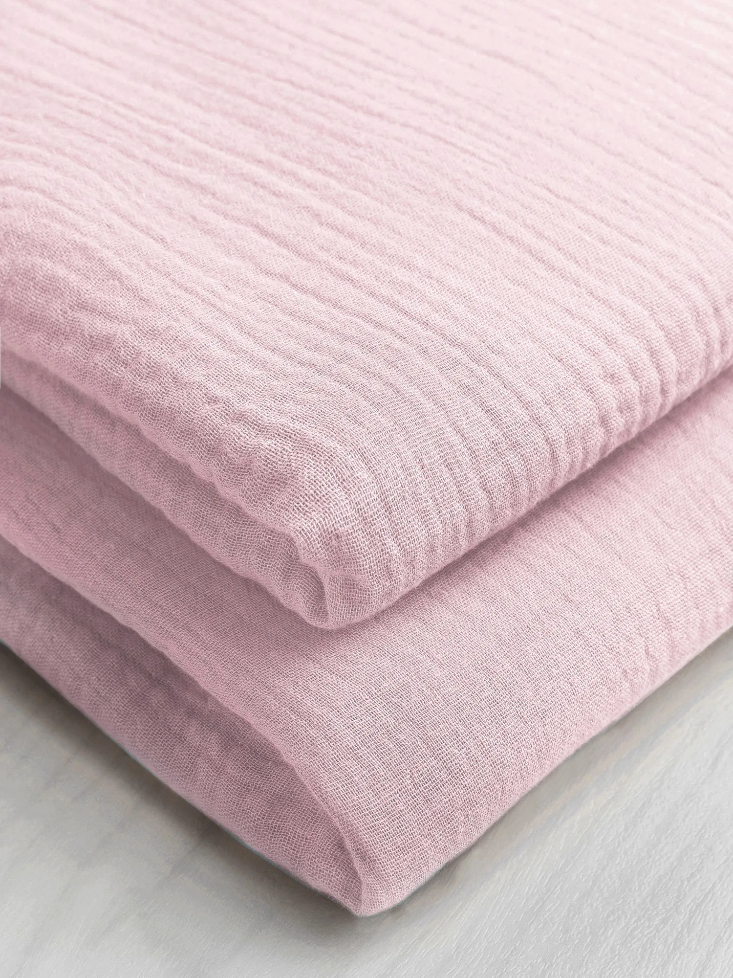 Organic Cotton Double Gauze - Soft Pink