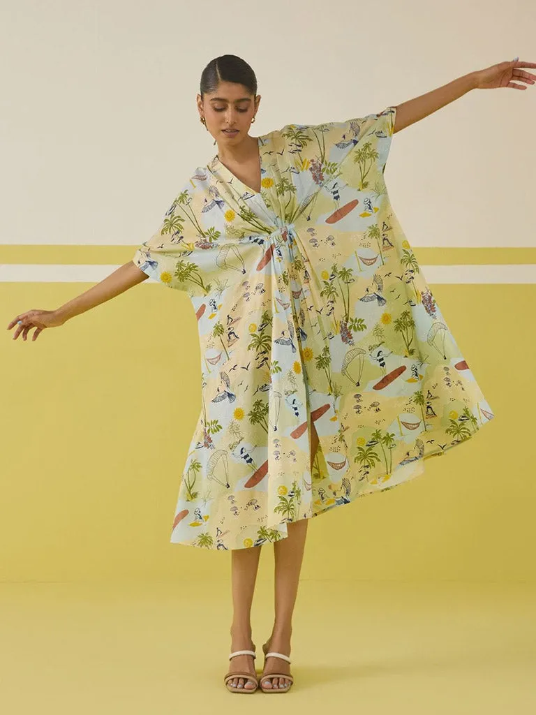 Palmy Summer Kaftan Dress