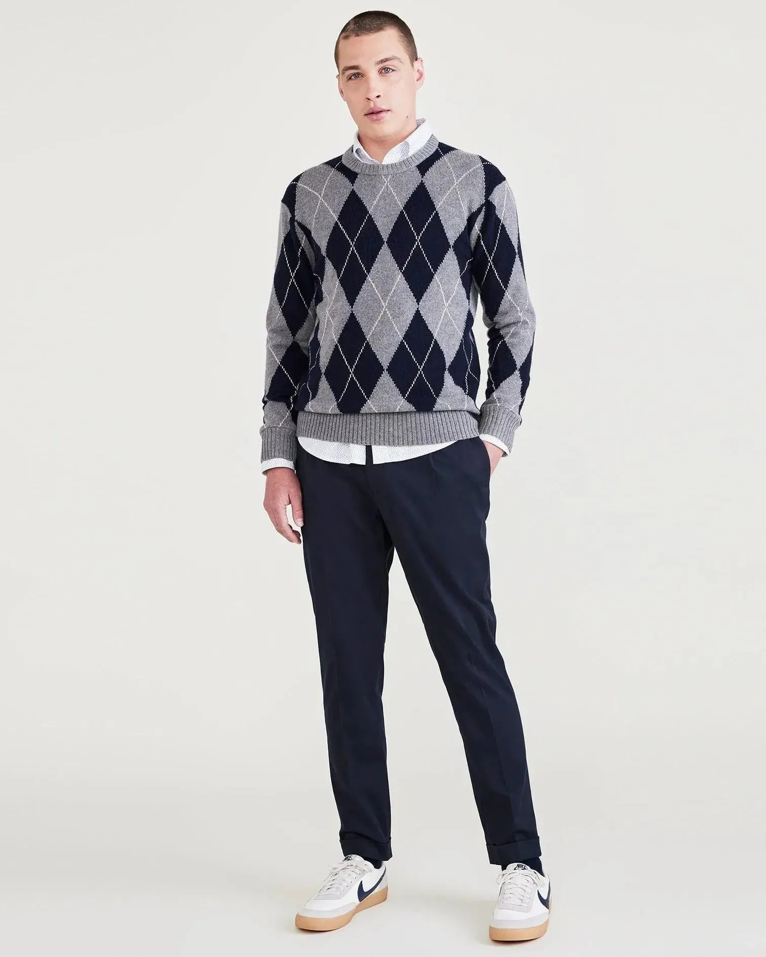 Pantalones Dockers Refined Pull On Slim Tapered Navy Blazer