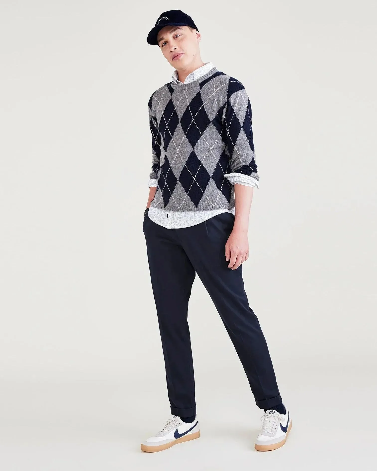 Pantalones Dockers Refined Pull On Slim Tapered Navy Blazer