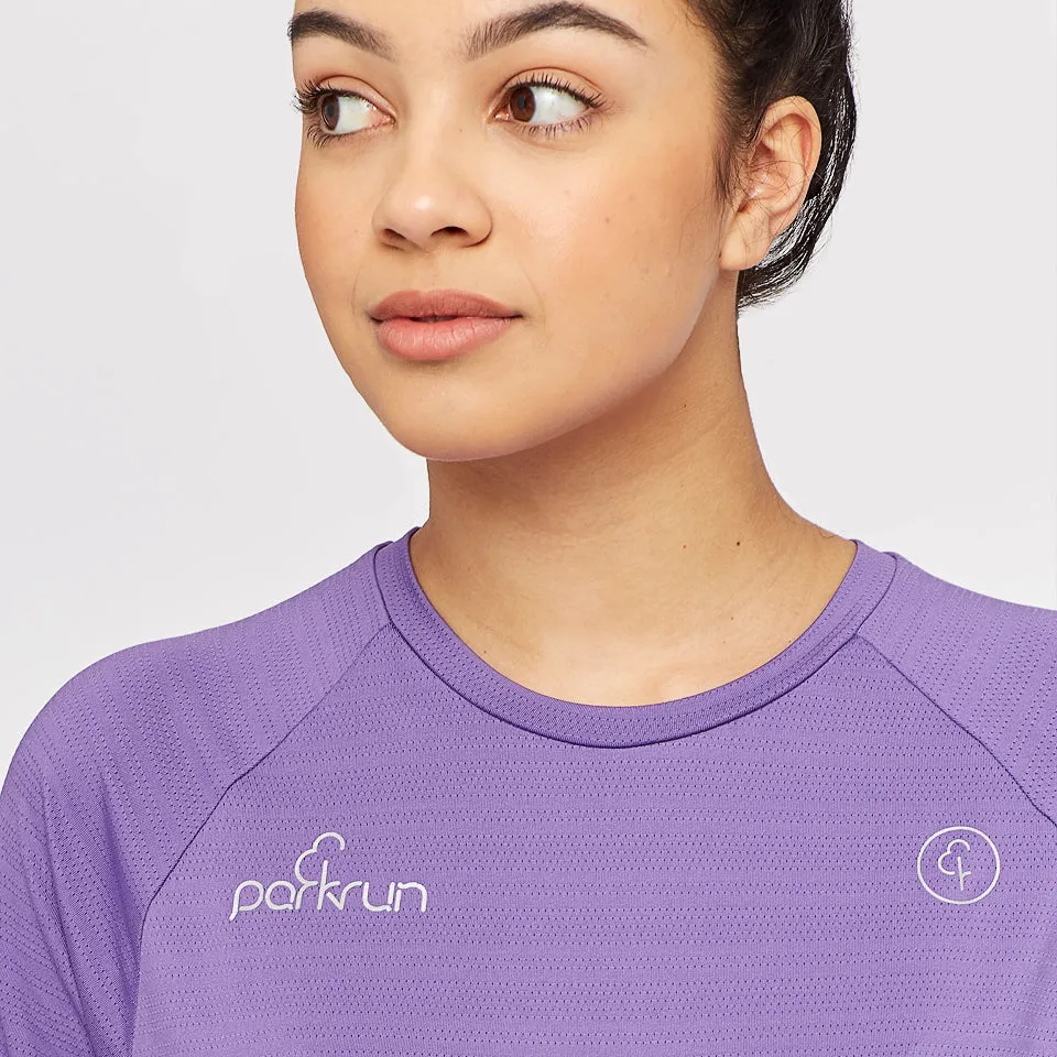 parkrun Milestone Women's Volunteer T-Shirt 25 - Purple