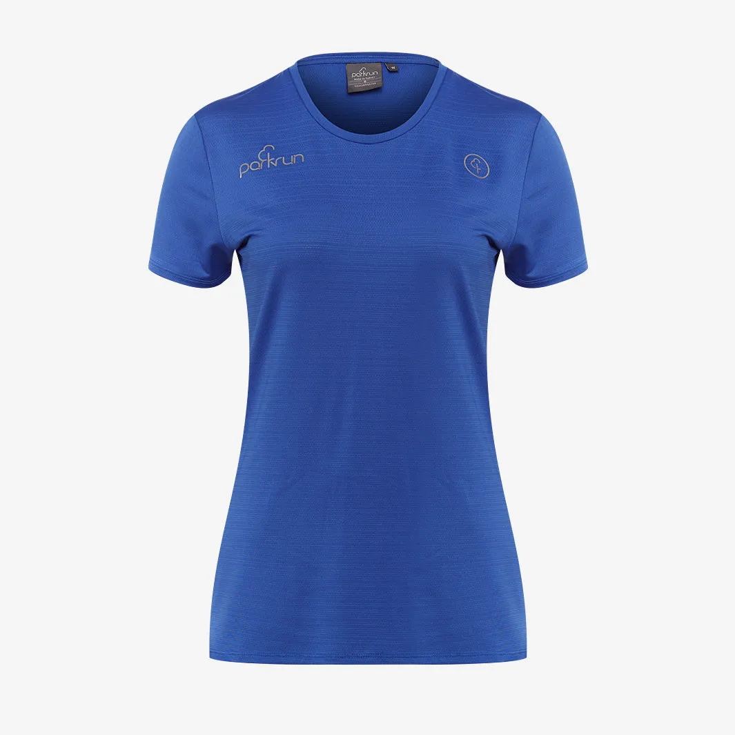 parkrun Milestone Women's Volunteer T-Shirt 500 - Royal