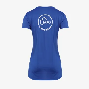parkrun Milestone Women's Volunteer T-Shirt 500 - Royal