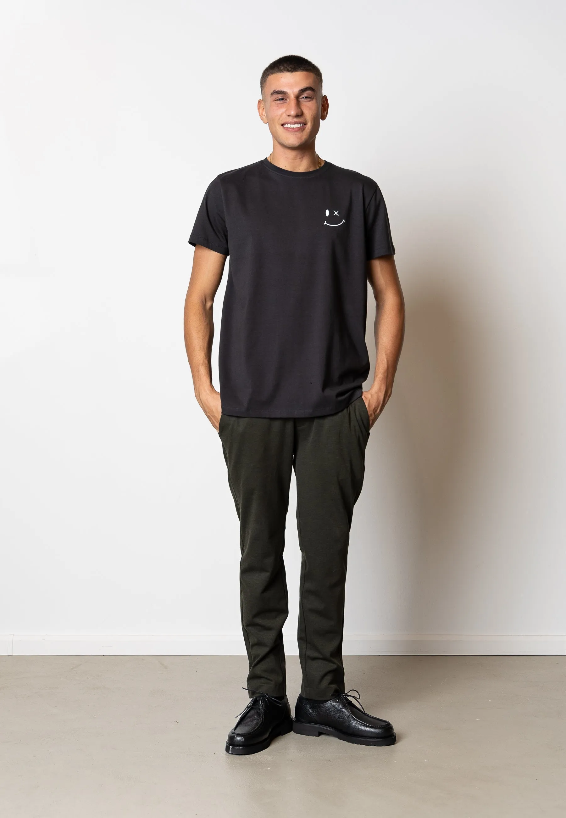 Patrick Organic t-shirt - Black/White Print