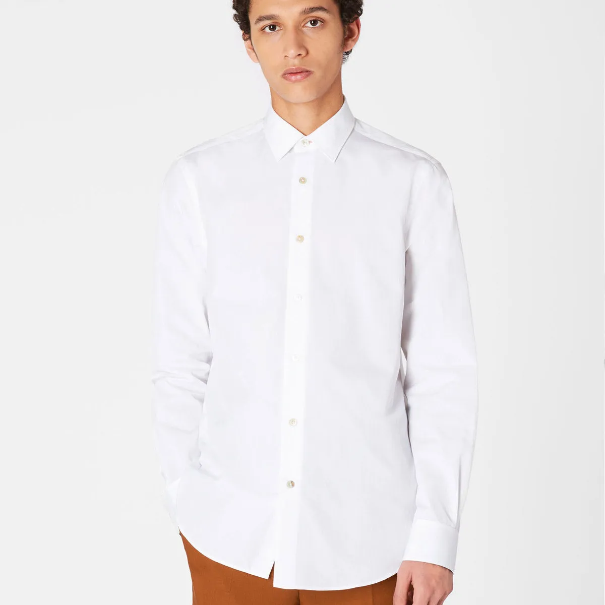 Paul Smith - Tailored Fit 'Artist Stripe' Cuff Shirt in White