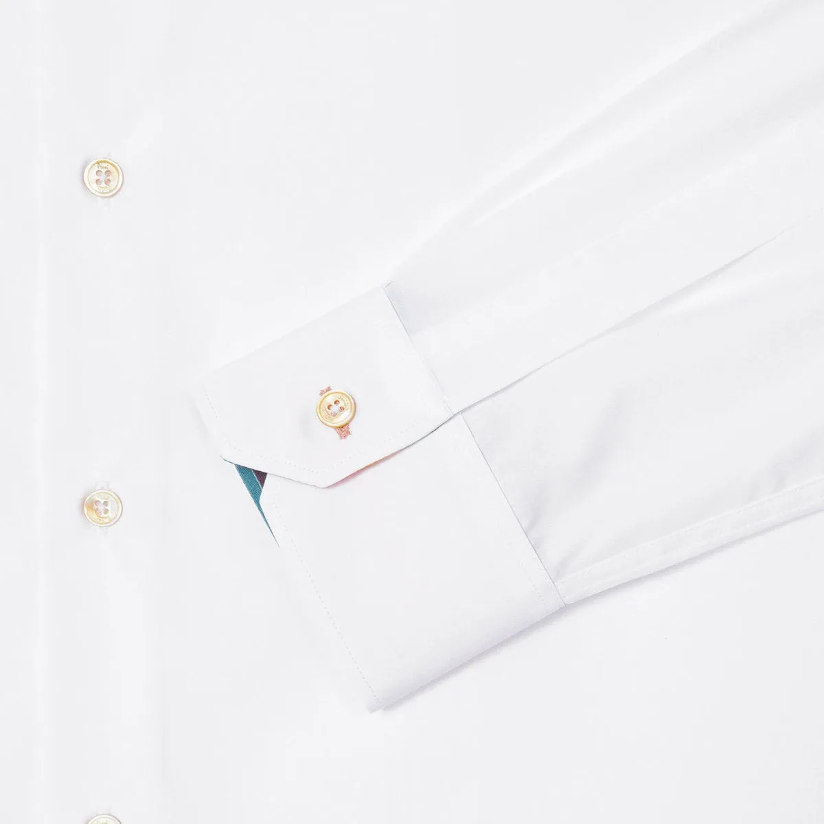 Paul Smith - Tailored Fit 'Artist Stripe' Cuff Shirt in White
