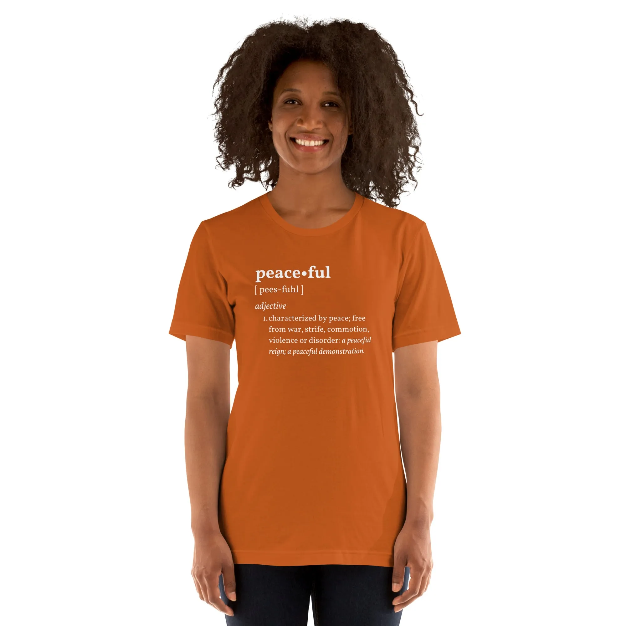 PEACEFUL Inspirational Motivational Mental Health T-Shirt for Women