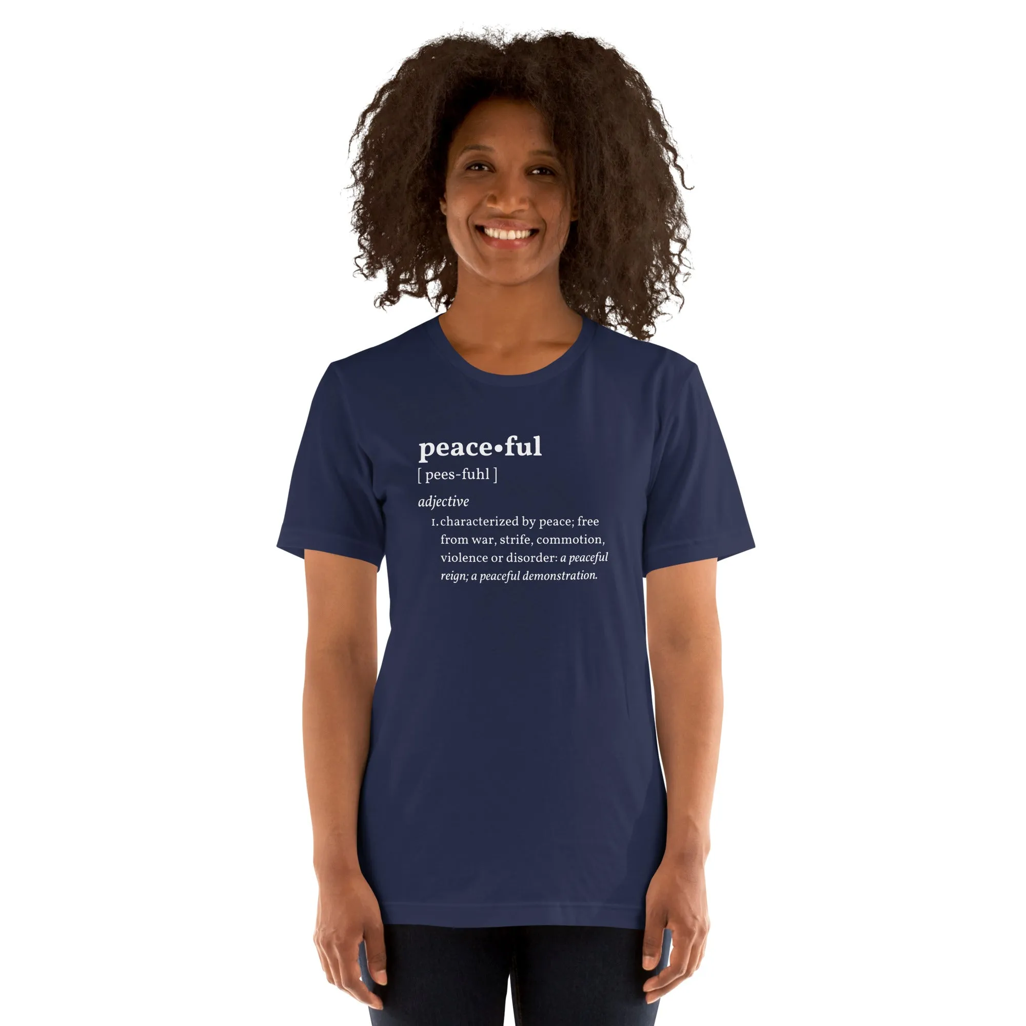 PEACEFUL Inspirational Motivational Mental Health T-Shirt for Women