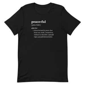 PEACEFUL Inspirational Motivational Mental Health T-Shirt for Women