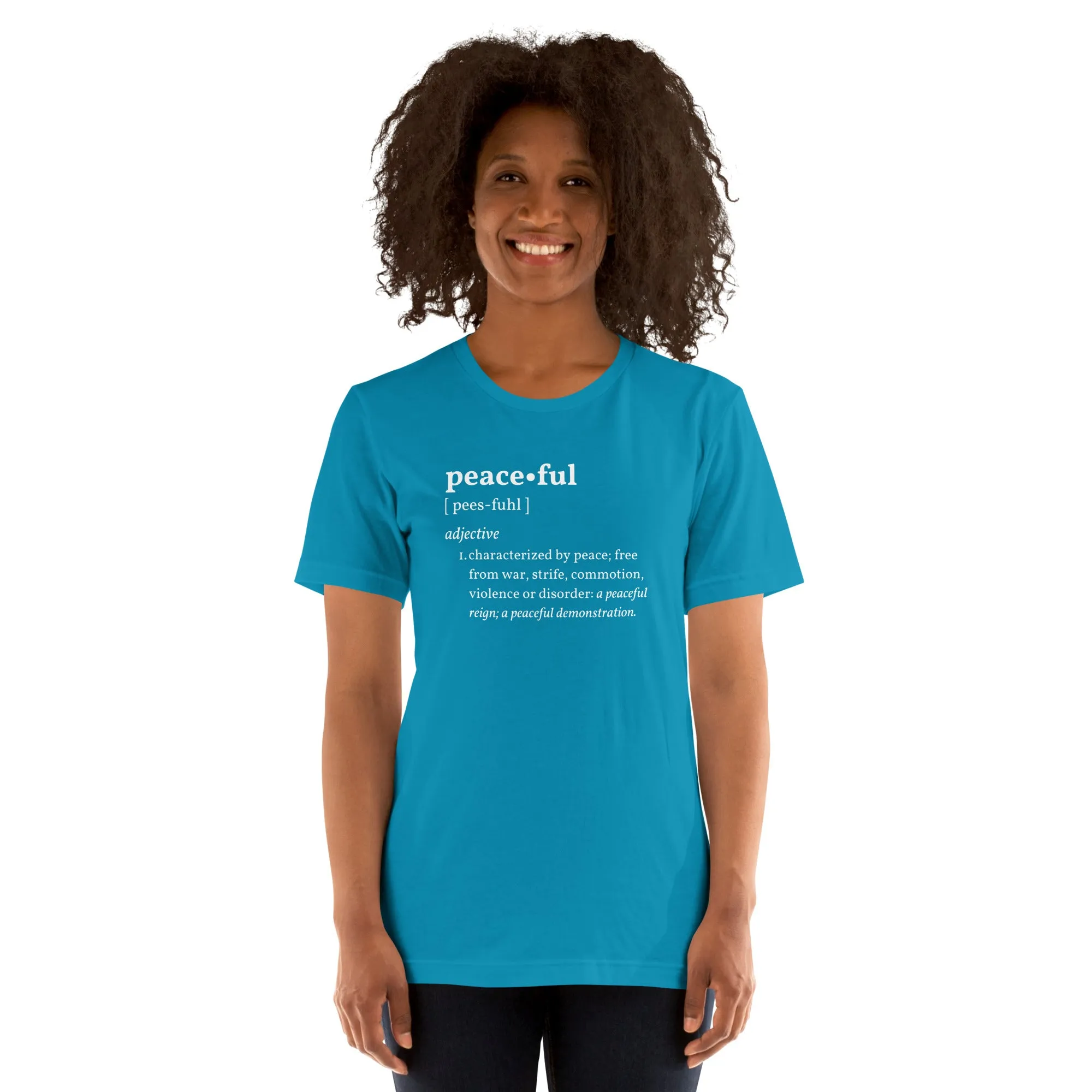 PEACEFUL Inspirational Motivational Mental Health T-Shirt for Women