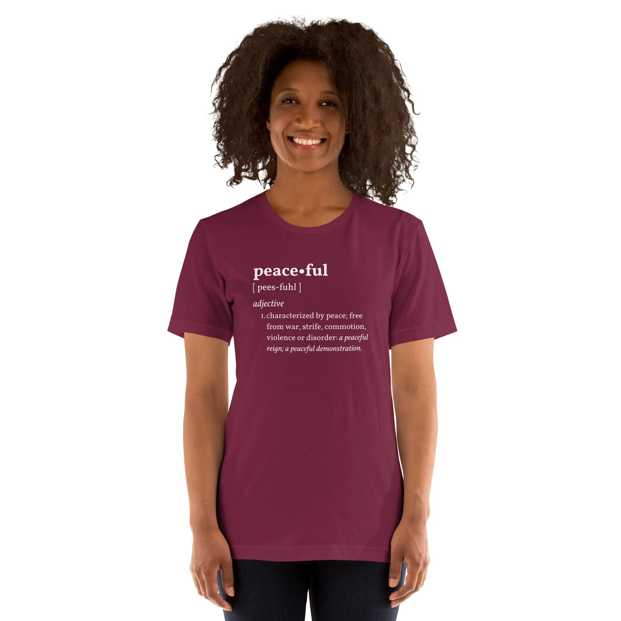PEACEFUL Inspirational Motivational Mental Health T-Shirt for Women