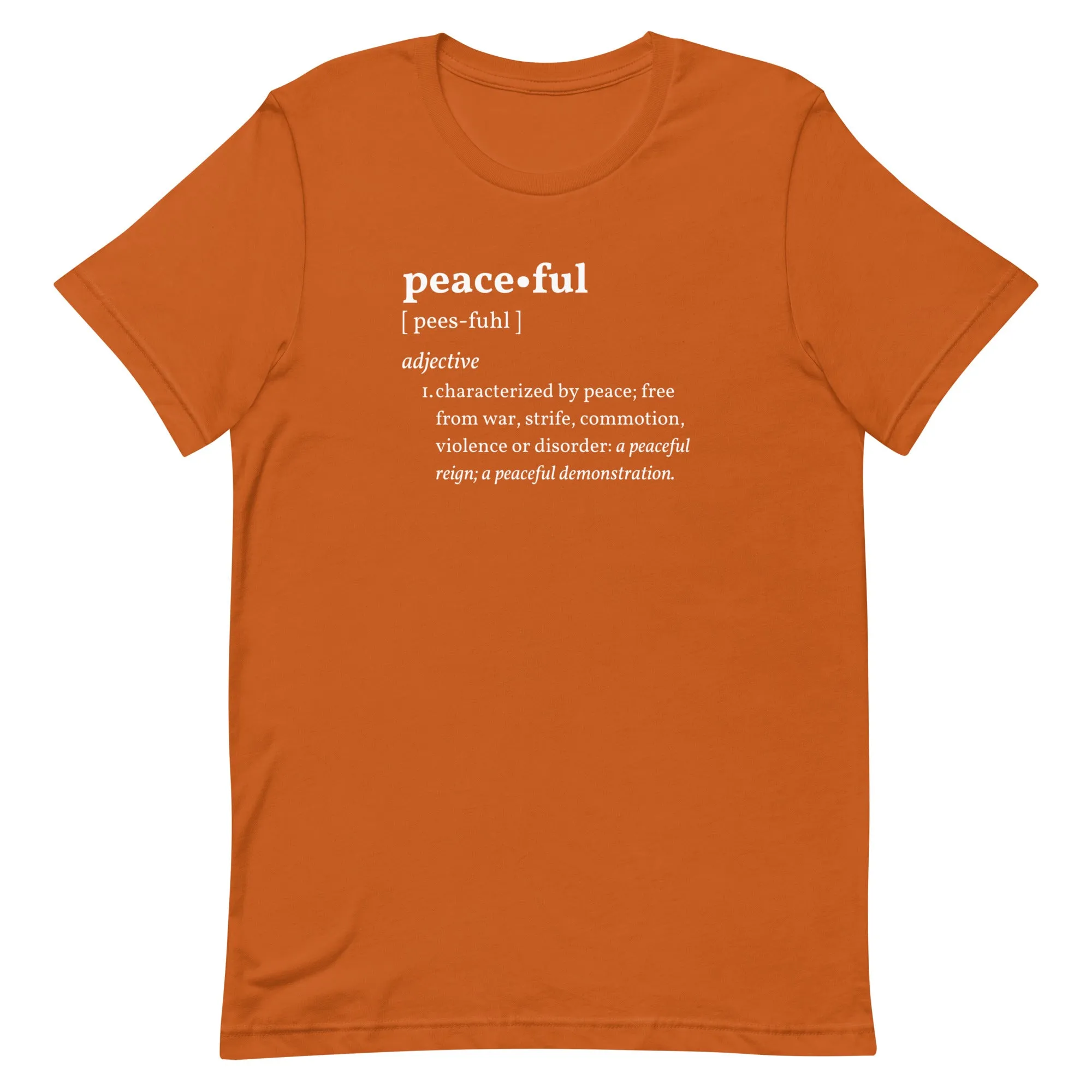 PEACEFUL Inspirational Motivational Mental Health T-Shirt for Women