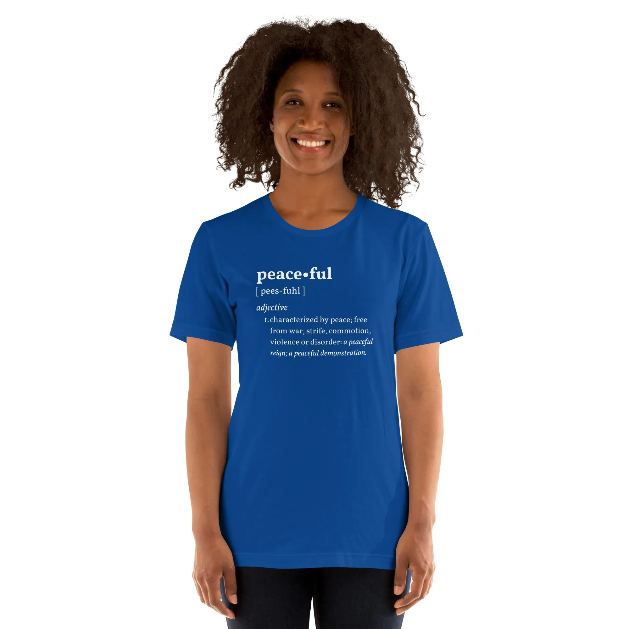 PEACEFUL Inspirational Motivational Mental Health T-Shirt for Women