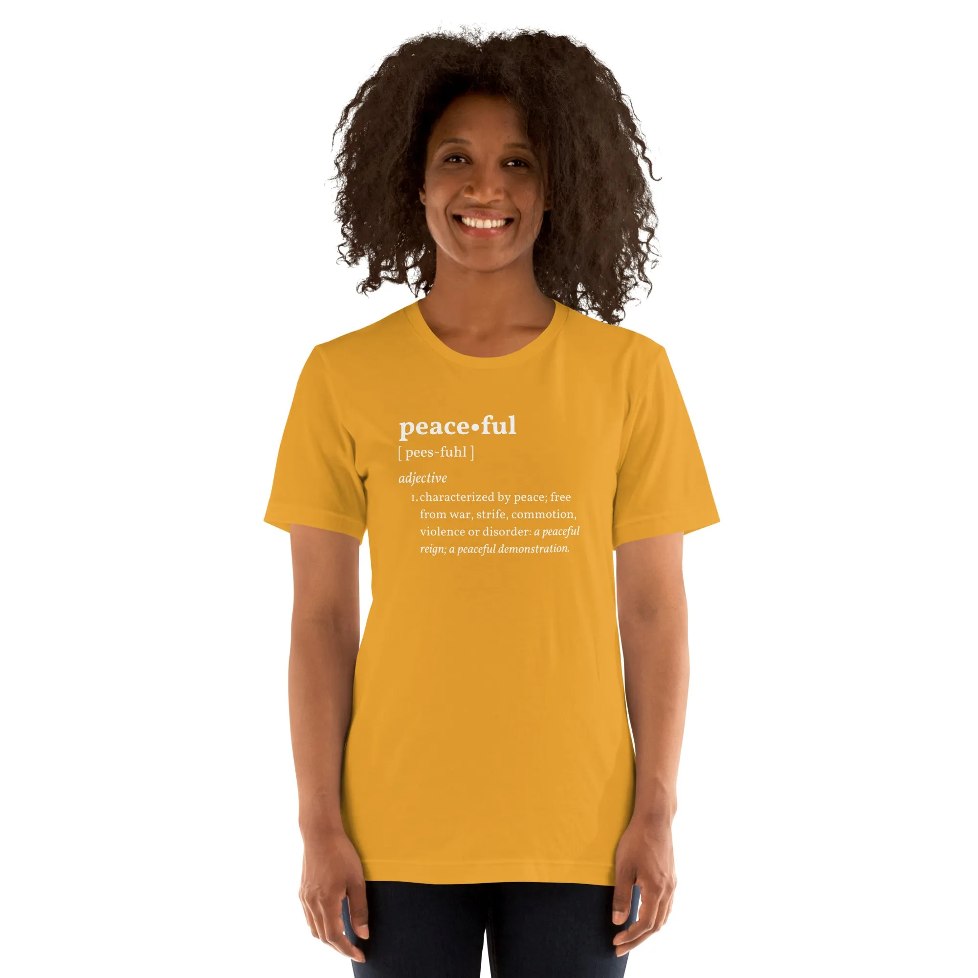 PEACEFUL Inspirational Motivational Mental Health T-Shirt for Women