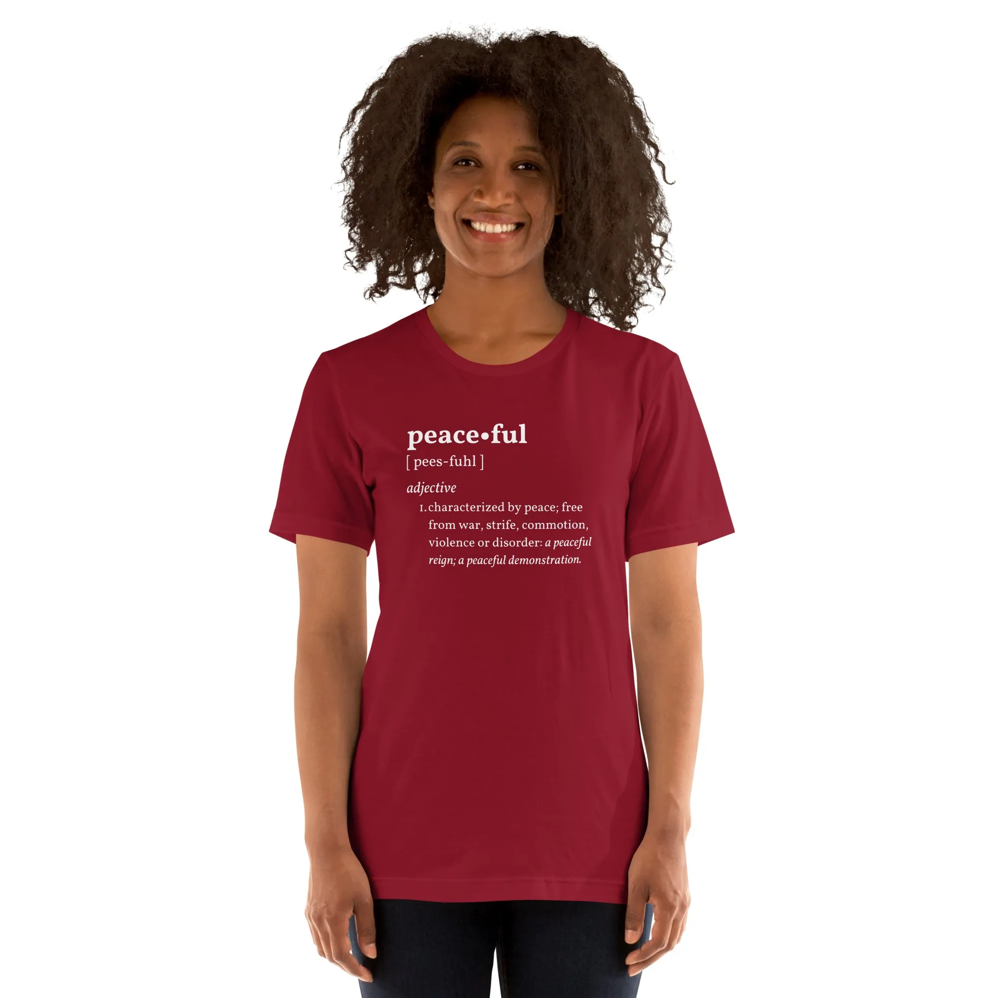 PEACEFUL Inspirational Motivational Mental Health T-Shirt for Women