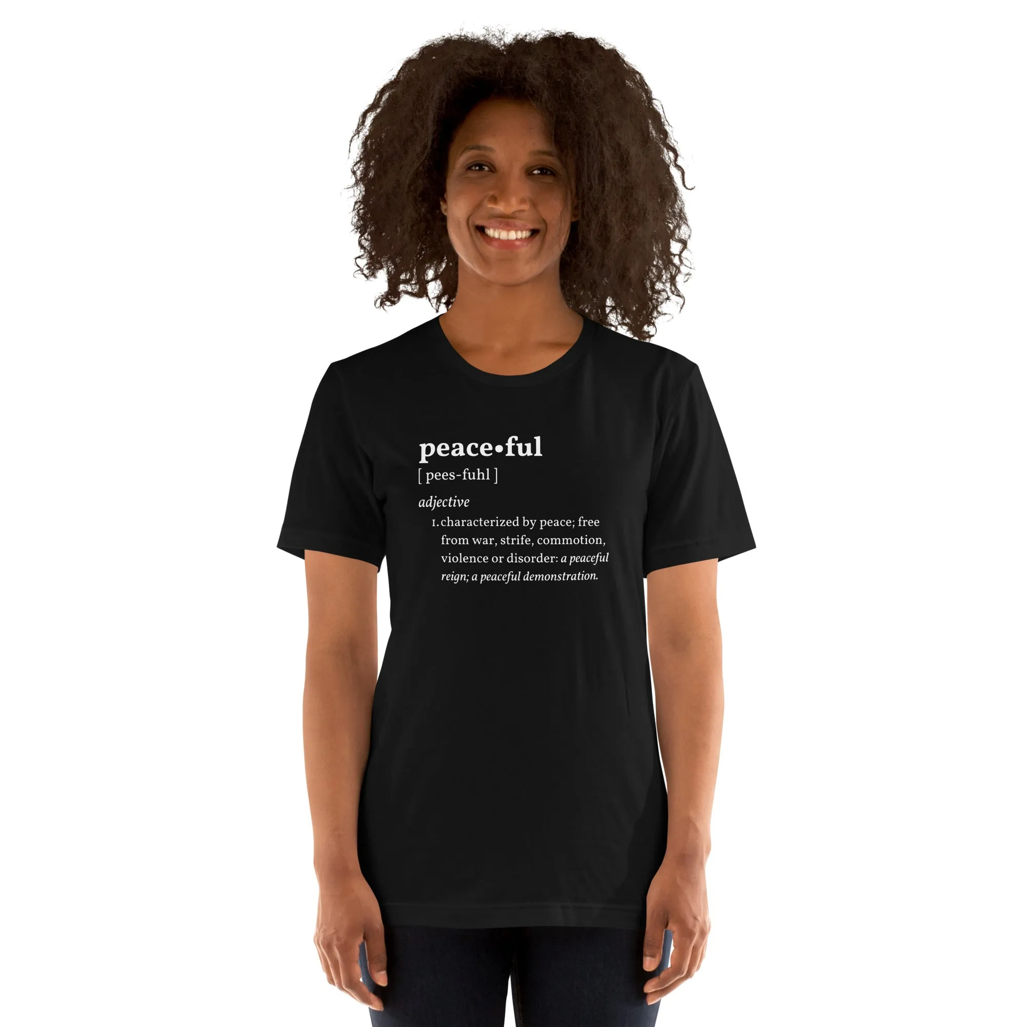 PEACEFUL Inspirational Motivational Mental Health T-Shirt for Women