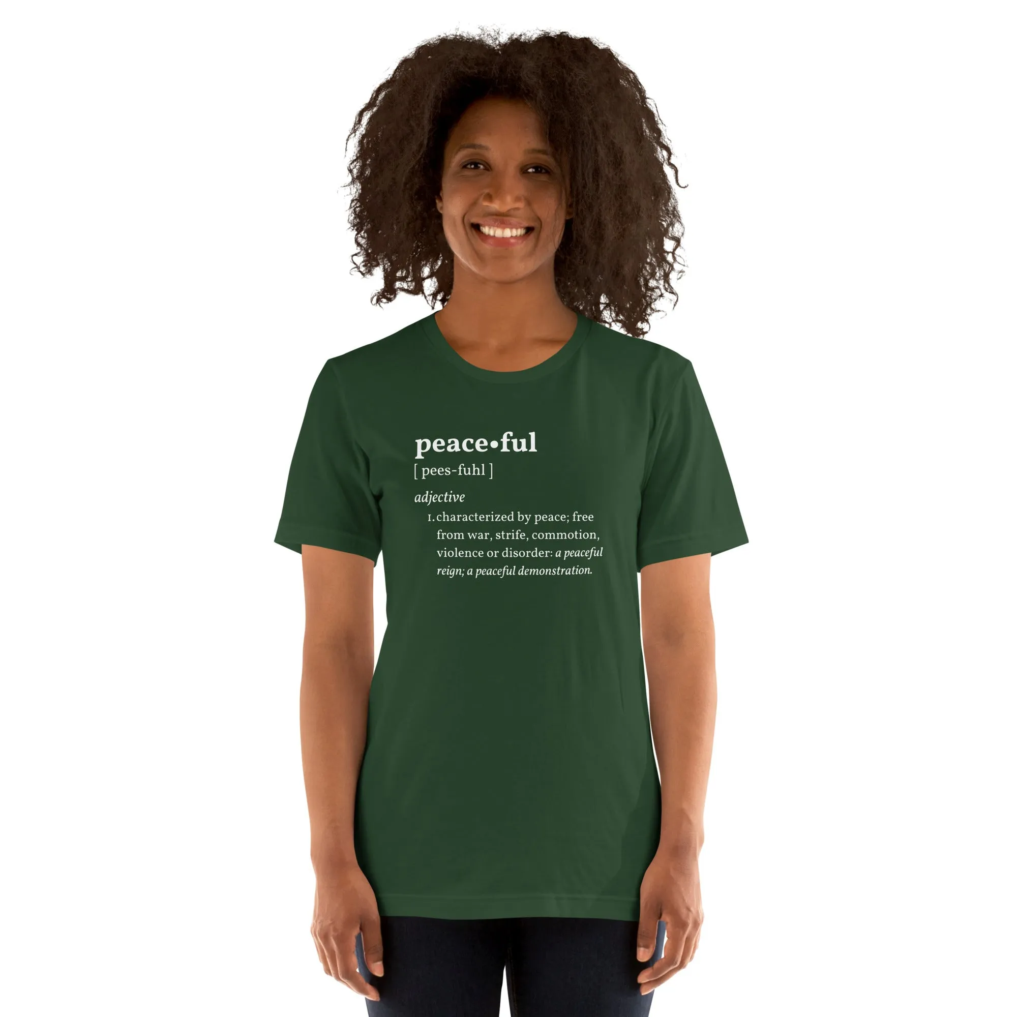 PEACEFUL Inspirational Motivational Mental Health T-Shirt for Women