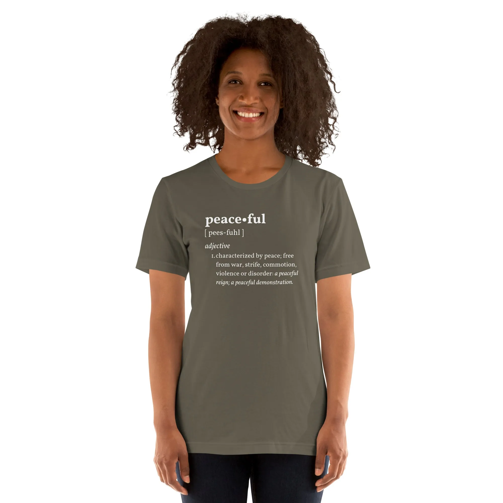 PEACEFUL Inspirational Motivational Mental Health T-Shirt for Women