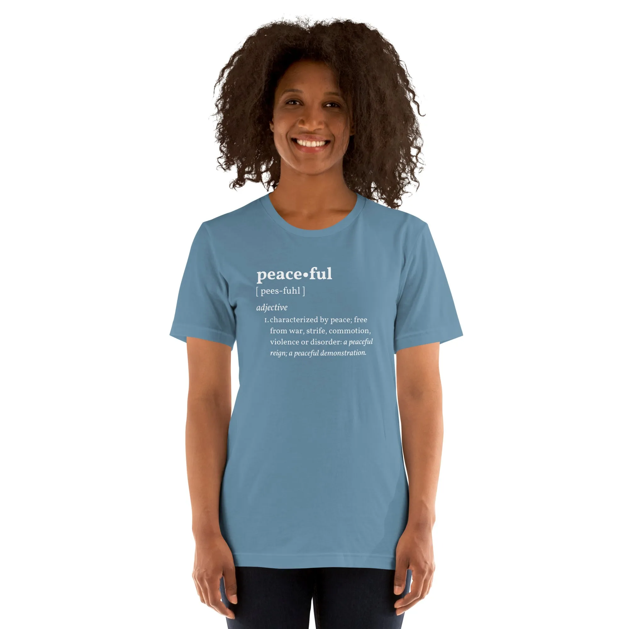 PEACEFUL Inspirational Motivational Mental Health T-Shirt for Women
