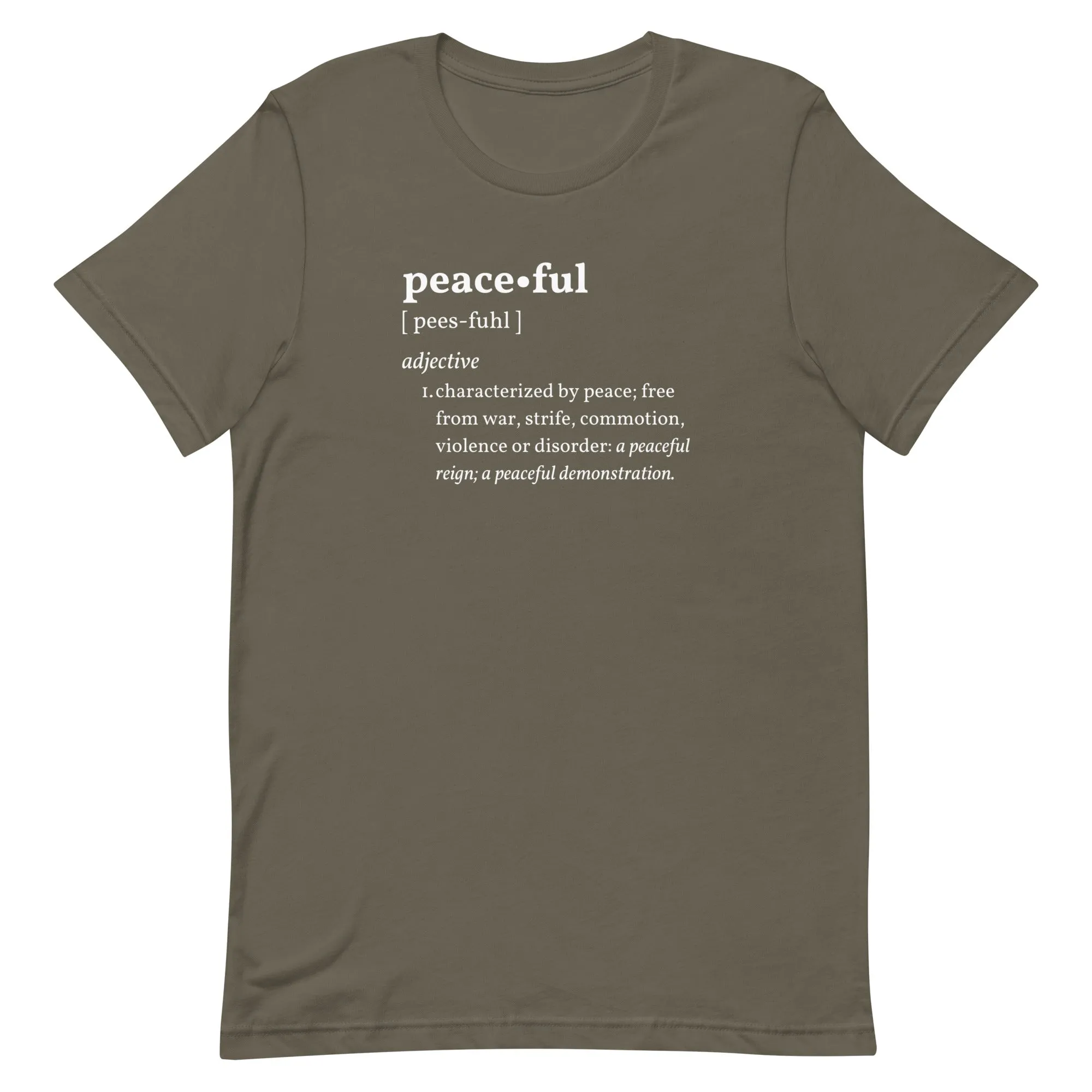 PEACEFUL Inspirational Motivational Mental Health T-Shirt for Women