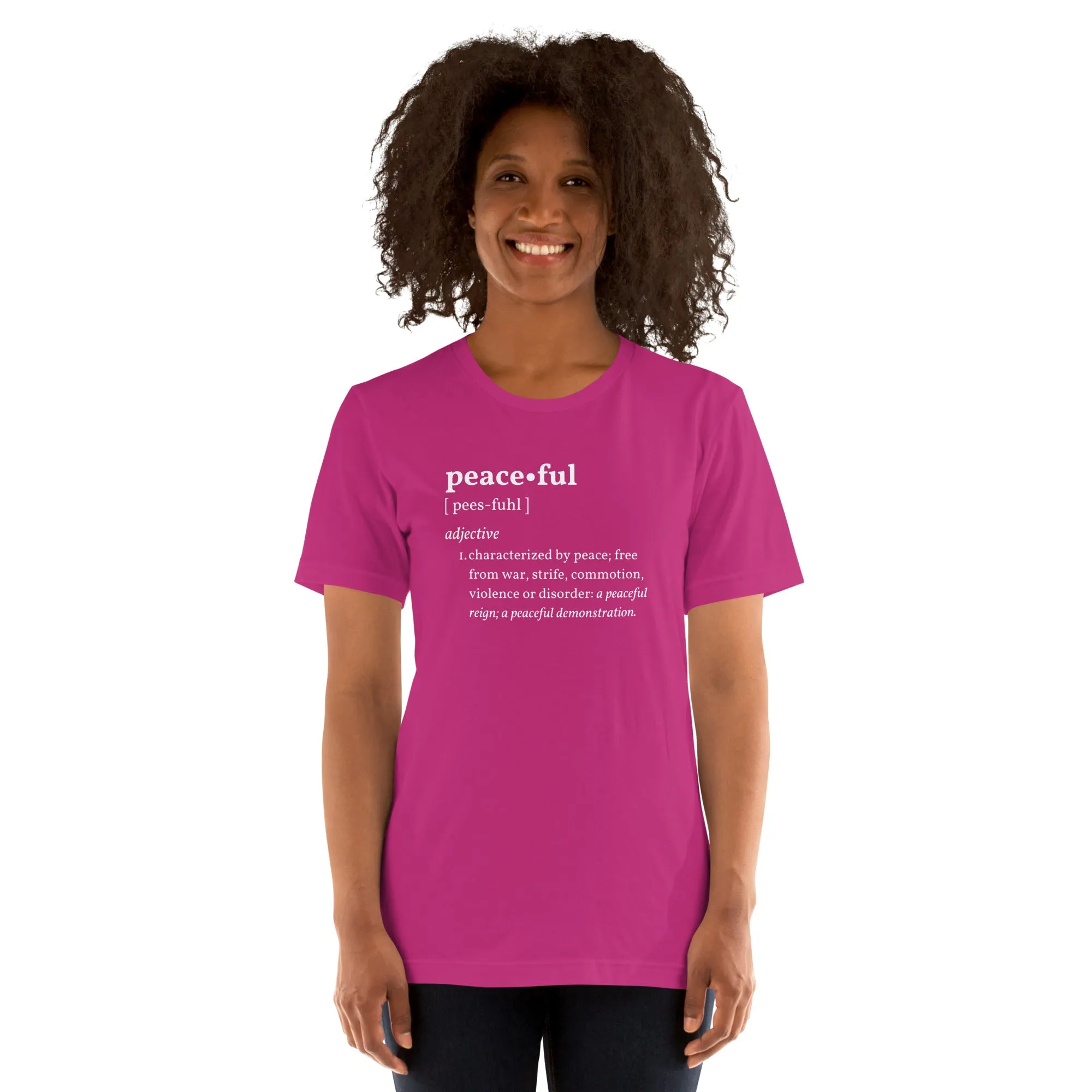 PEACEFUL Inspirational Motivational Mental Health T-Shirt for Women
