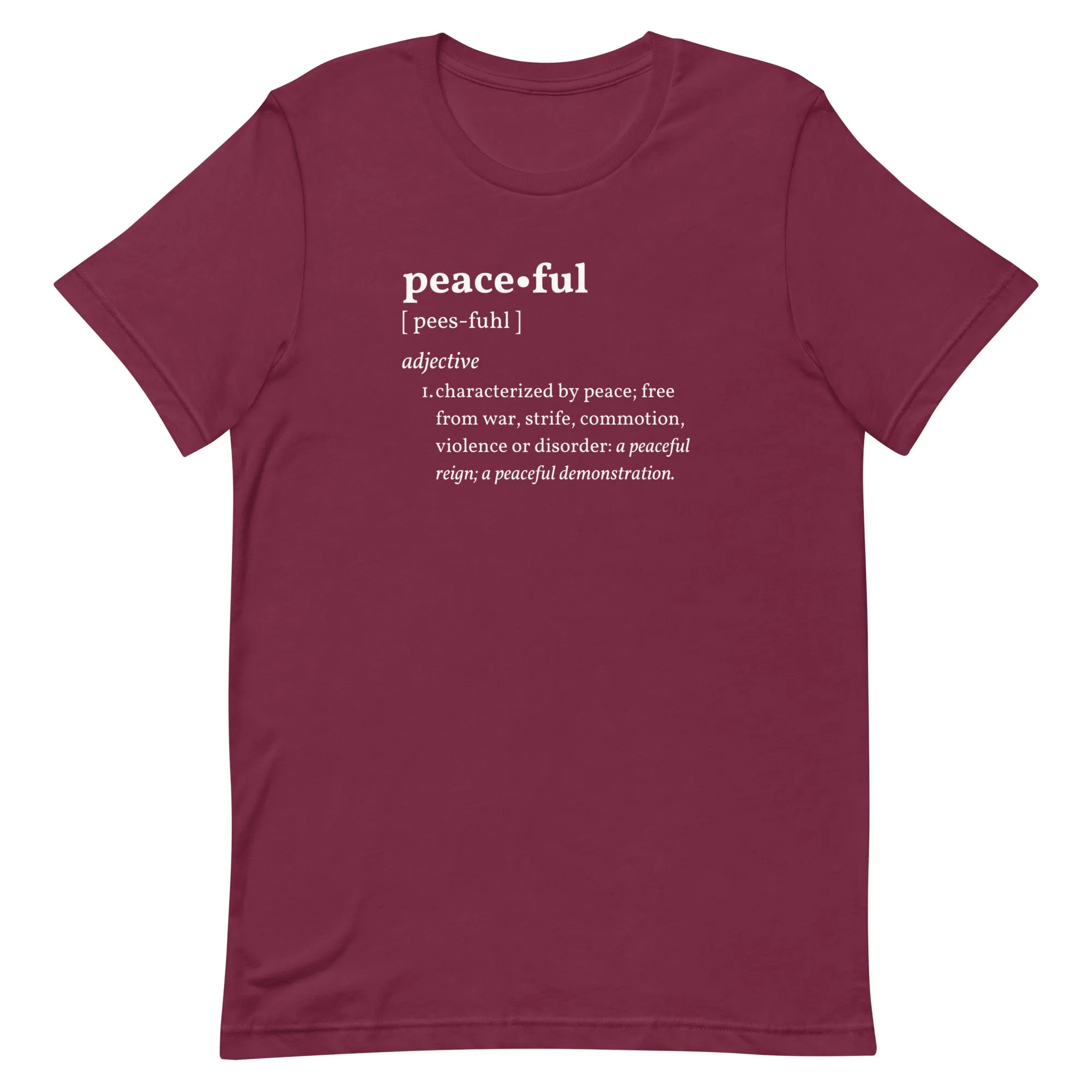 PEACEFUL Inspirational Motivational Mental Health T-Shirt for Women