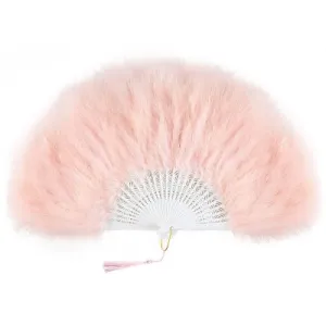 Peach Feather Fan