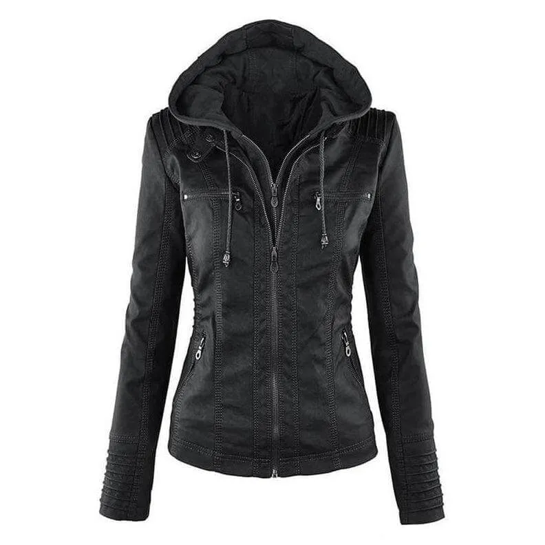 Persephone PU leather jacket