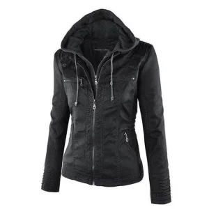 Persephone PU leather jacket